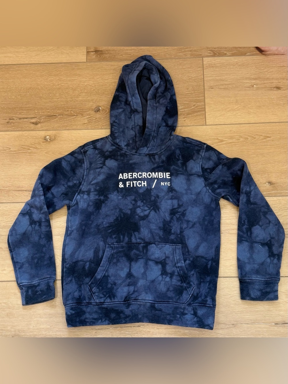 Abercrombie & Fitch Navy Logo Pullover Hoodie